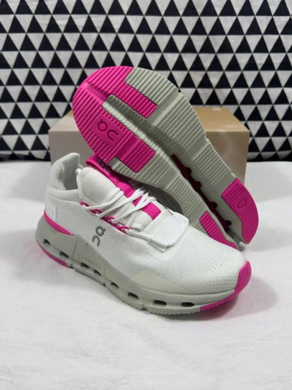 On Cloud Cloudnova "Barbie" Women Pink Shoes White